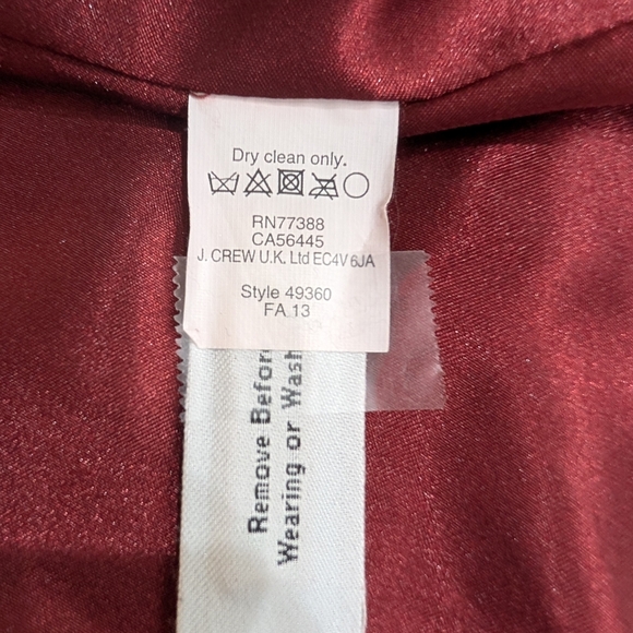 J.Crew Wool Peacoat Navy Gold Buttons Red Lining Classic Double Breasted Preppy‎ - Picture 9 of 12